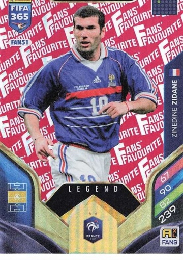 FAN51 (rot) Zinédine Zidane (France) - Legend (PF365AXL26)
