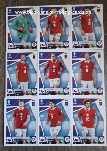 Komplettes Team Tschechien ( Alle 18 )