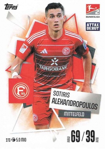 273 Sotiris Alexandropoulos (Fortuna Düsseldorf) MA Debut ( MABL25/26 )