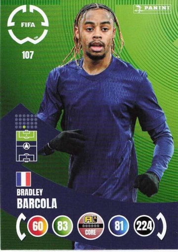 107.  Bradley Barcola (Paris Saint-Germain) (PAXLCWC25)