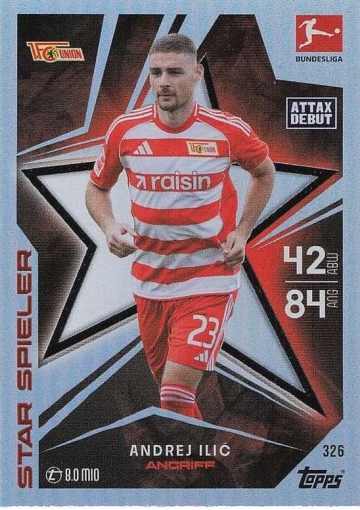 326 Andrej Ilić (1. FC Union Berlin) MA Debut ( MABL25/26 )
