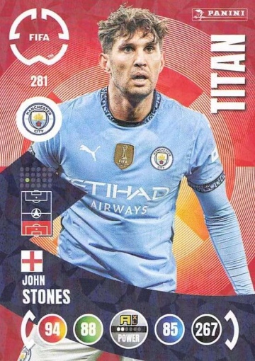 281.  John Stones (Manchester City) (PAXLCWC25)