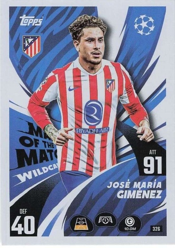 326 José María Giménez (Atlético de Madrid) ( MACL25/26 )