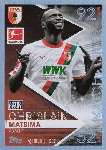 307 Chrislain Matsima (FC Augsburg) MA Debut ( MABL25/26 )