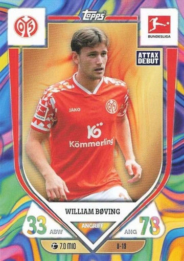 U-19 William Bøving (1. FSV Mainz 05) MA Debut ( MABL25/26 )