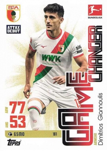 181 Dimitrios Giannoulis (FC Augsburg) MA Debut ( MABL25/26 )