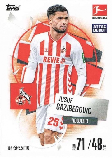104 Jusuf Gazibegović MA Debut ( MABL25/26 )