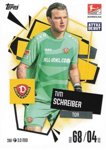 268 Tim Schreiber (SG Dynamo Dresden) MA Debut ( MABL25/26 )