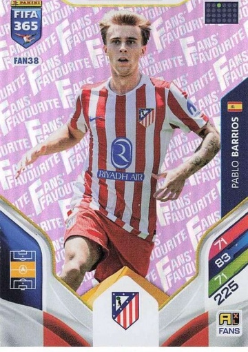 FAN38 (pink) Pablo Barrios (Atlético de Madrid) (PF365AXL26)