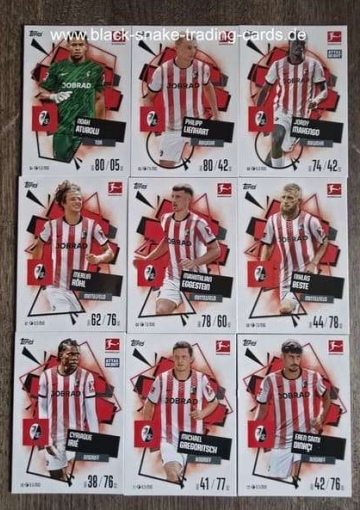 Basis Karten SC Freiburg ( 64 - 72 ) ( MABL25/26 )