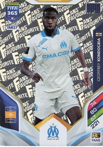 FAN27 Geoffrey Kondogbia (Olympique de Marseille) (PF365AXL26)