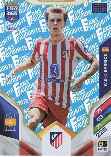 FAN38 (blau) Pablo Barrios (Atlético de Madrid) (PF365AXL26)