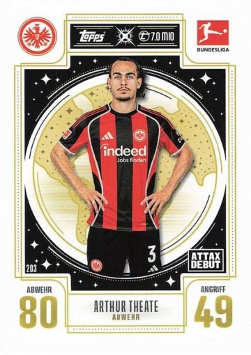 203 Arthur Theate (Eintracht Frankfurt) MA Debut ( MABL25/26 )