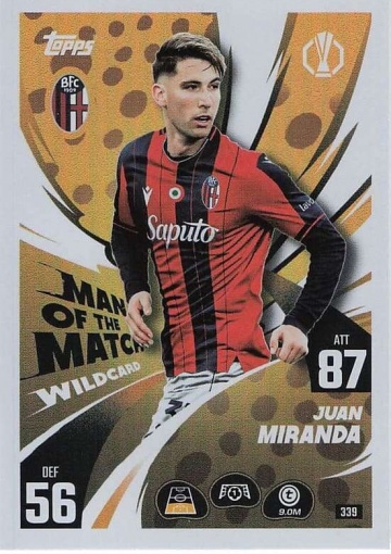 339 Juan Miranda (Bologna FC 1909) ( MACL25/26 )