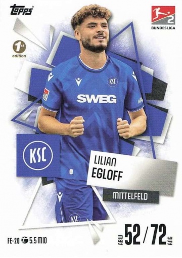 FE-20 Lilian Egloff (Karlsruher SC) 1st Edition ( MABL25/26 )